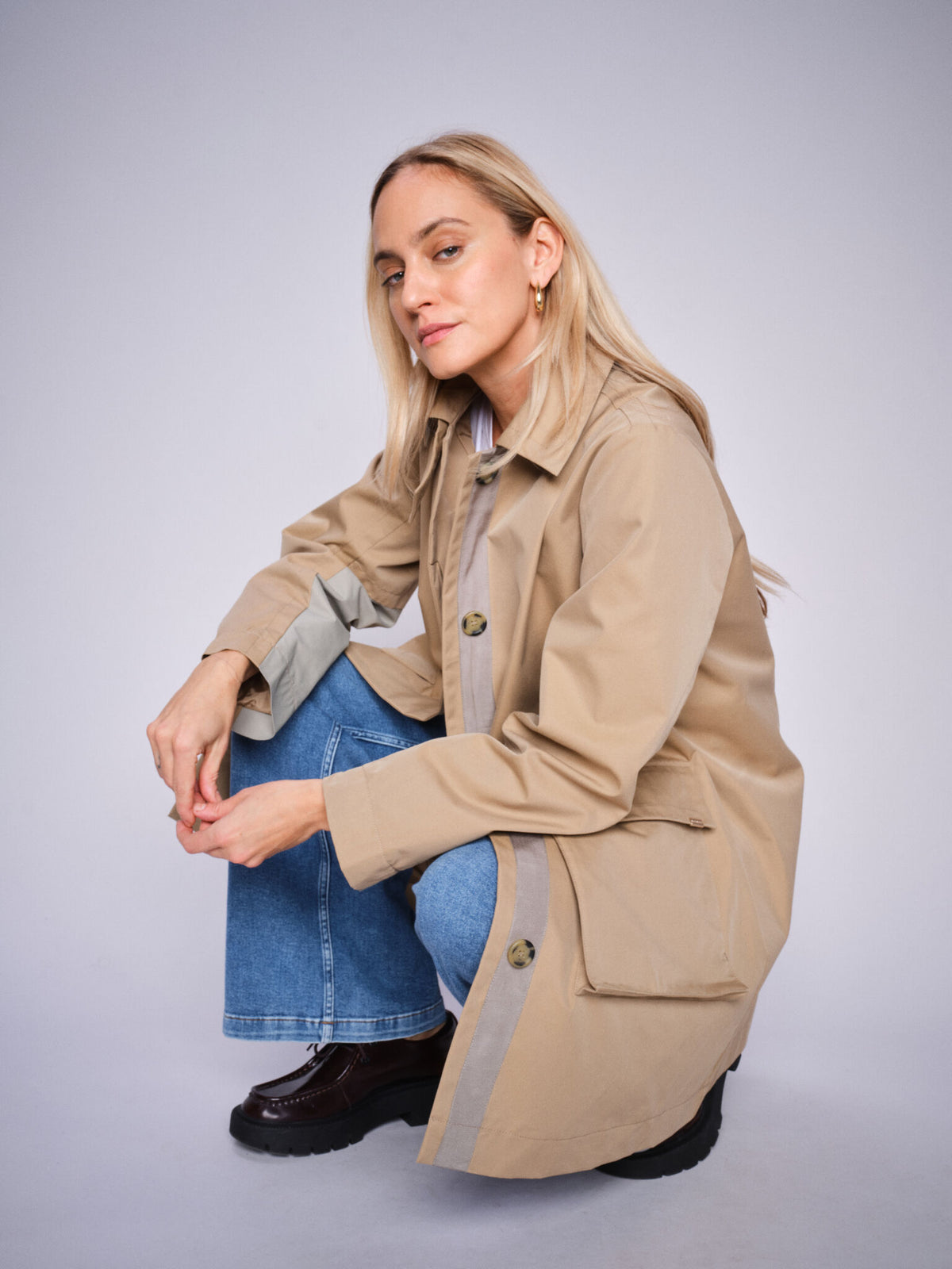 Indrani Trenchcoat Sesame