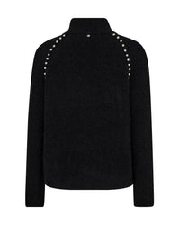 Zora Bead Highneck Knit Black