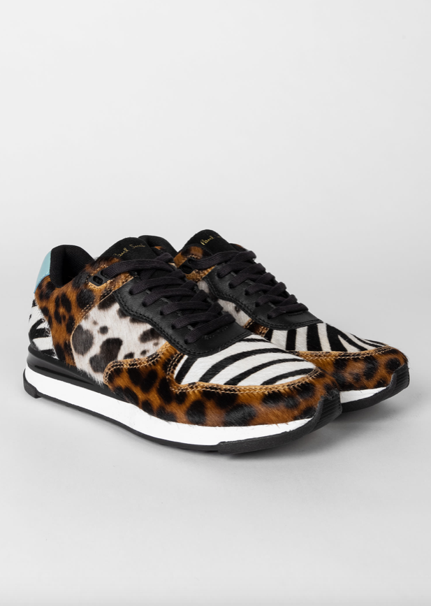 Leopard print leather hot sale trainers