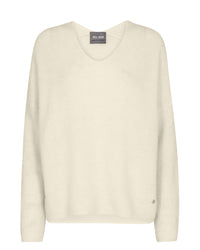 Thora V Kneck Sweater Ecru