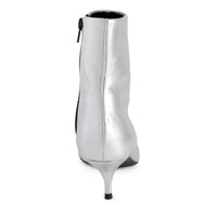 Ace Pointed Heeled Boots Silver