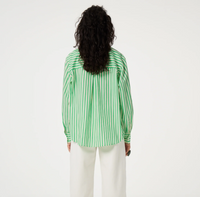 Alex Blouse White/Green Apple