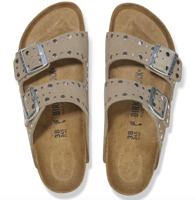 Arizona Rivet Border Taupe Sandal