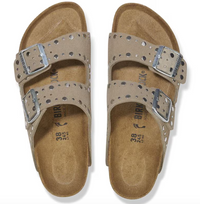 Arizona Rivet Border Taupe Sandal