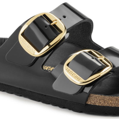 Arizona Big Buckle High Shine Black Leather