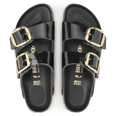 Arizona Big Buckle High Shine Black Leather