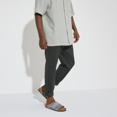 Kyoto Nubuck Leather Sandal Whale Grey MENS COLLECTION