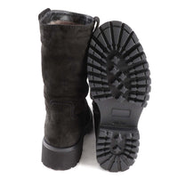 Wien Black Suede Shearling Lined Boot