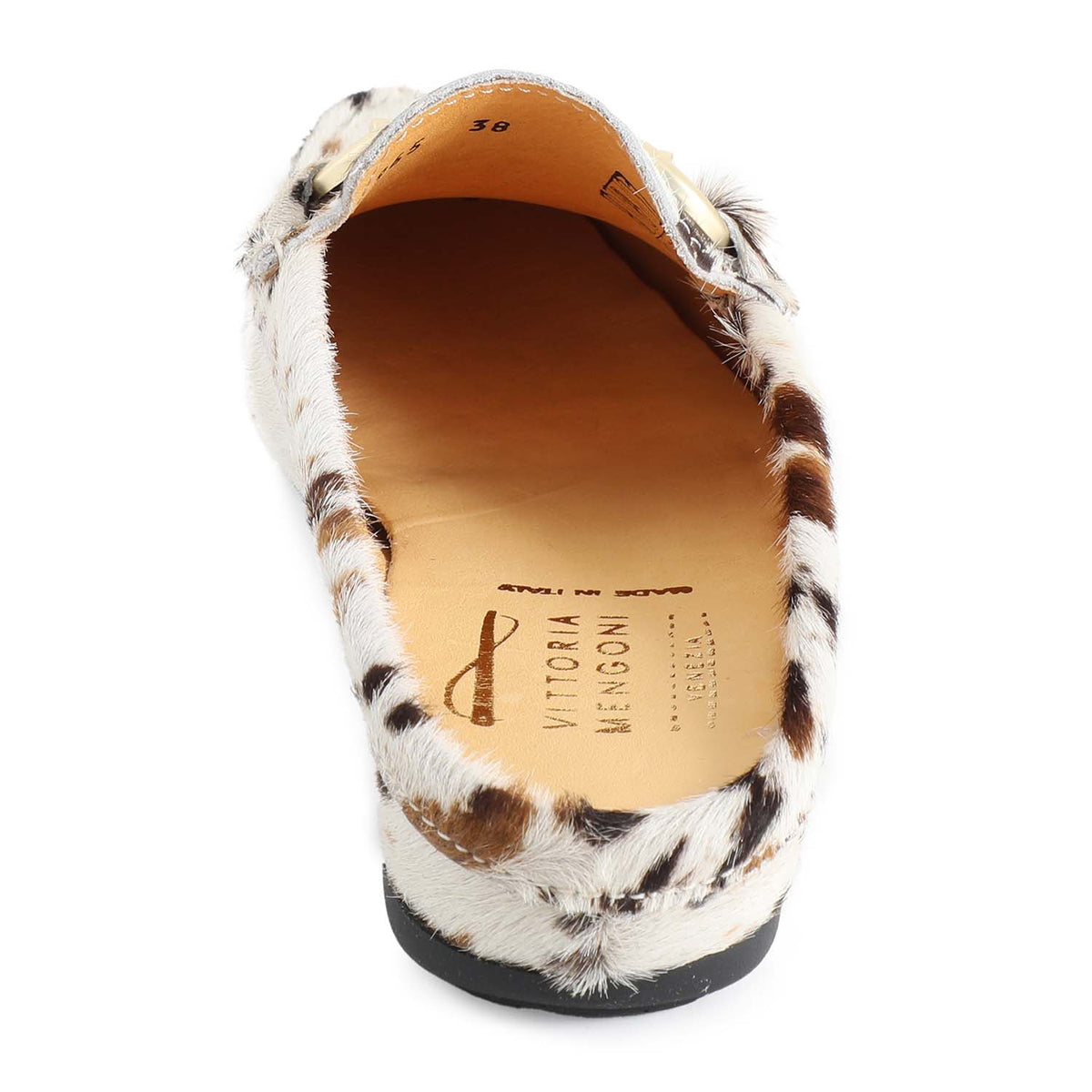 Calf Print Poni Backless Moccasin