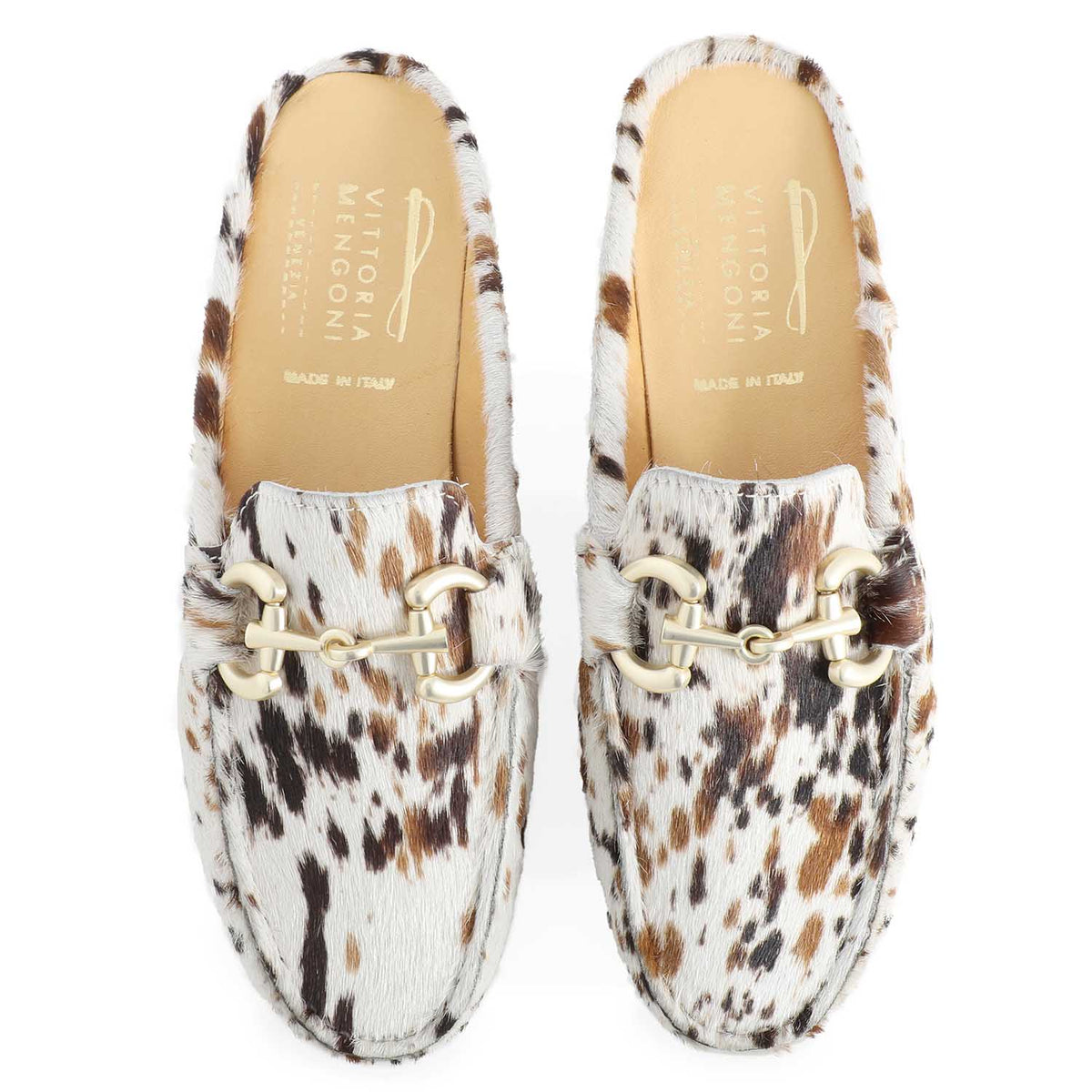 Calf Print Poni Backless Moccasin