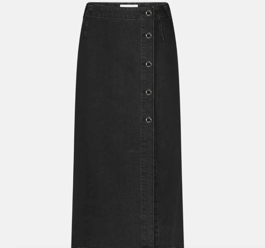 Carmel Denim Skirt Washed Black