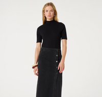 Carmel Denim Skirt Washed Black