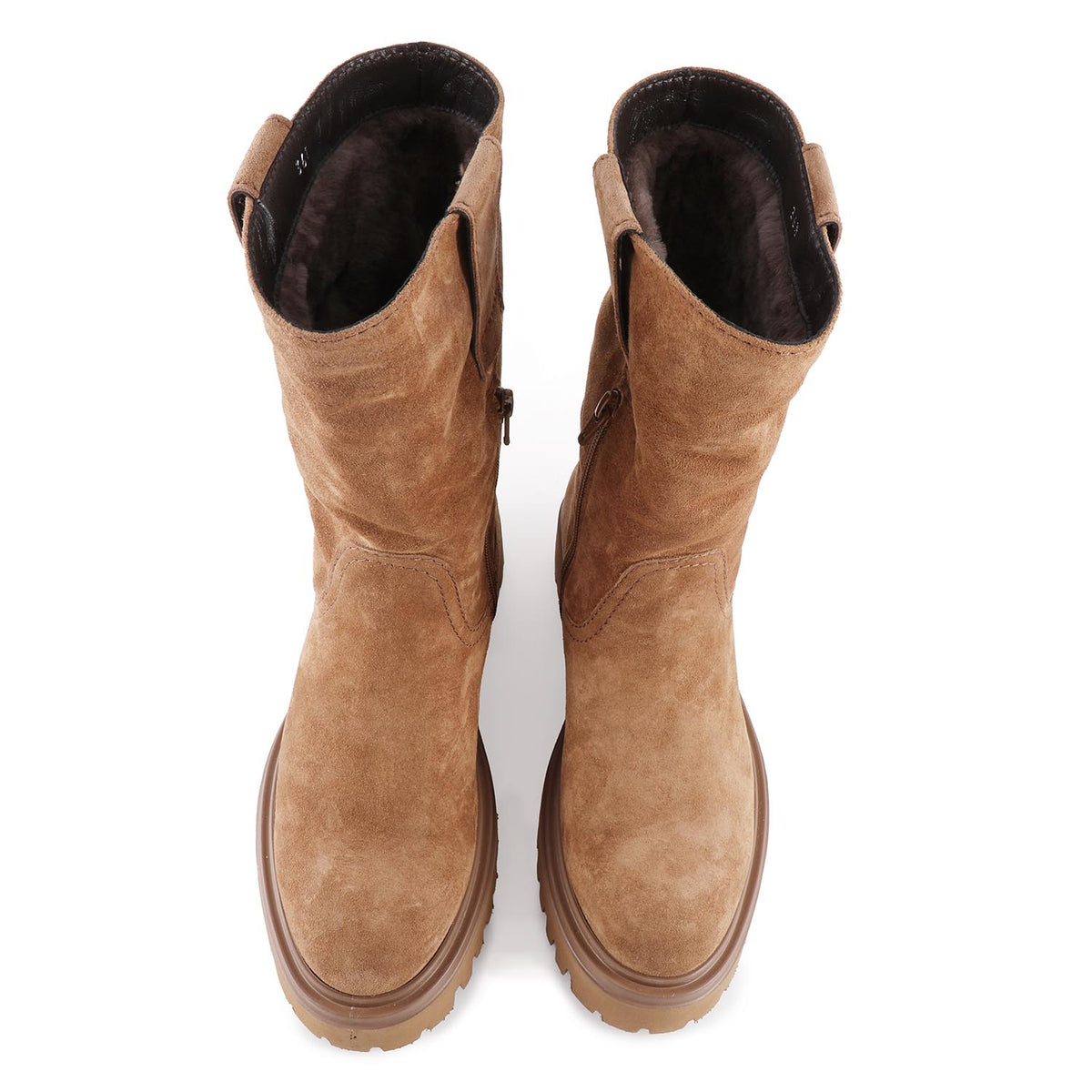 Wien Chestnut Suede Shearling Lined Boot