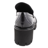 Chunky Black Leather Tassel Loafer