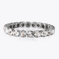 Crystal Gia Stud Bracelet Rhodium