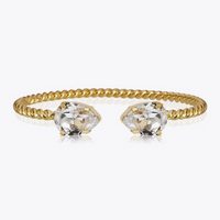 Crystal Mini Drop Bracelet Gold