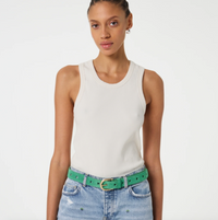Cut it Out Suede Belt Green Apple