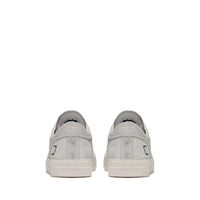 Hill Low Leather Trainers Stardust Silver Grey Heel