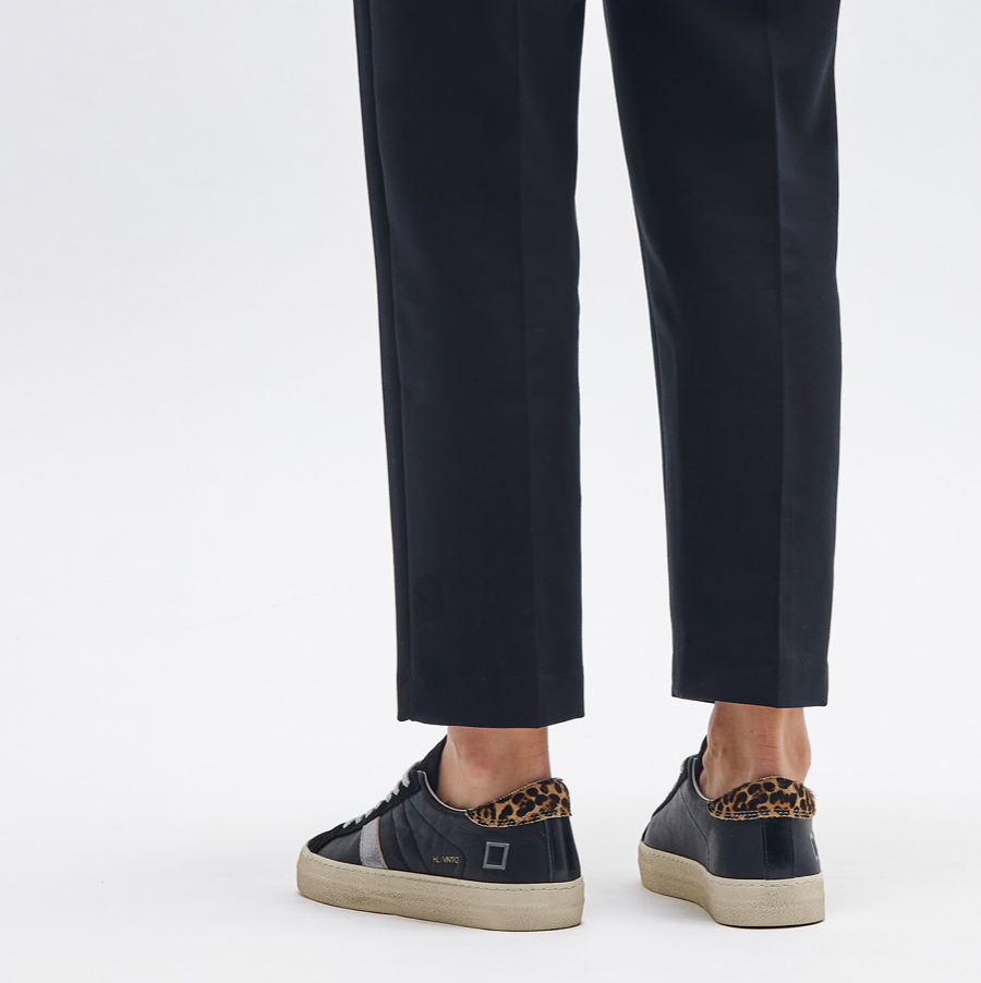 Hill Low Leather Trainers Vintage Black