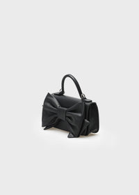 Dolores Mini Bow Leather Bag Black