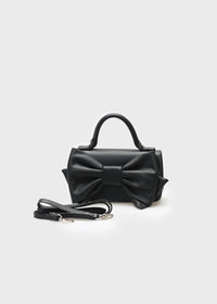 Dolores Mini Bow Leather Bag Black