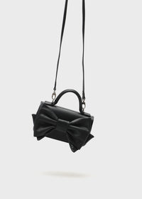 Dolores Mini Bow Leather Bag Black