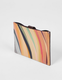 Dusky Swirl Leather Credit Card Case