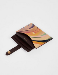 Dusky Swirl Leather Credit Card Case