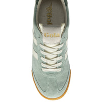 ELAN Suede Trainers Green Mist/Off white/Evergreen