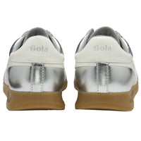 TORPEDO GLIMMER Leather Trainers Silver/Off White