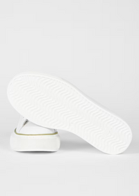Guppy White Leather Platform Trainer