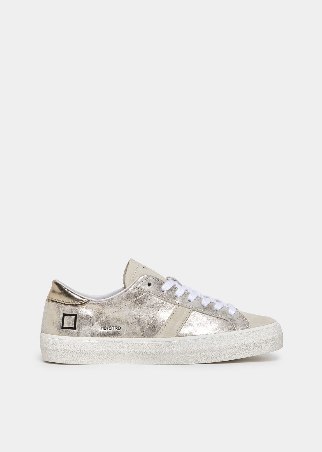 Hill Low Leather Trainers Stardust Platinum