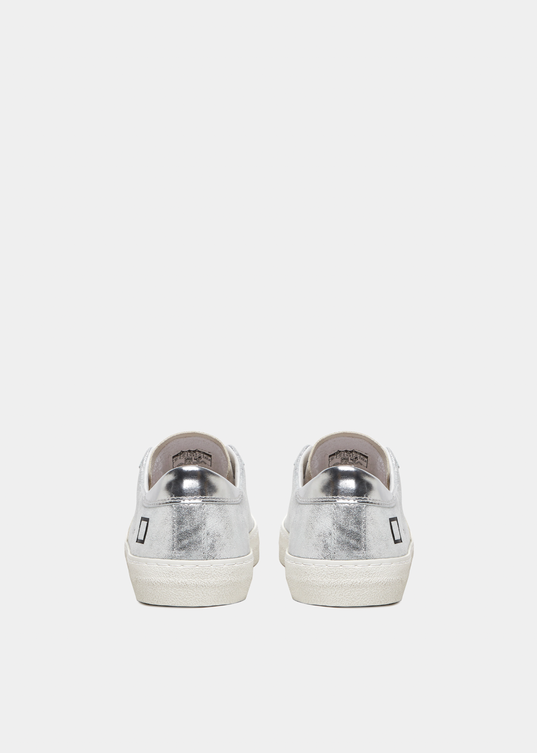 Hill Low Leather Trainers Stardust Silver