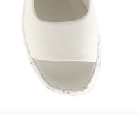 Floral Leather Wedge Sandal