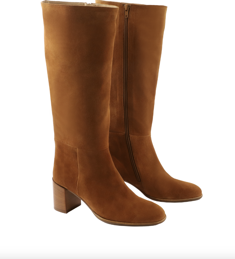 Jess Camel Suede Knee High Boot