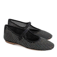 Lucente jewelled ballet shoes black