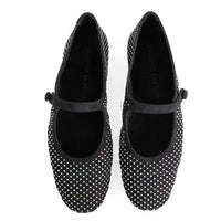 Lucente jewelled ballet shoes black