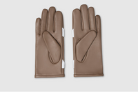 Taupe Hearts leather gloves