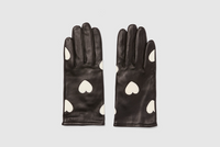 Black Heart Leather Gloves