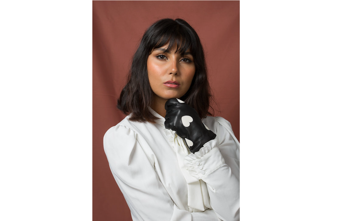 Black Heart Leather Gloves
