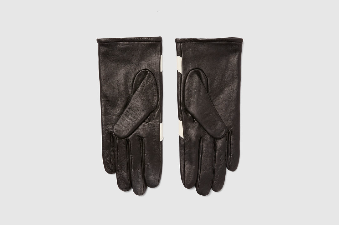 Black Heart Leather Gloves