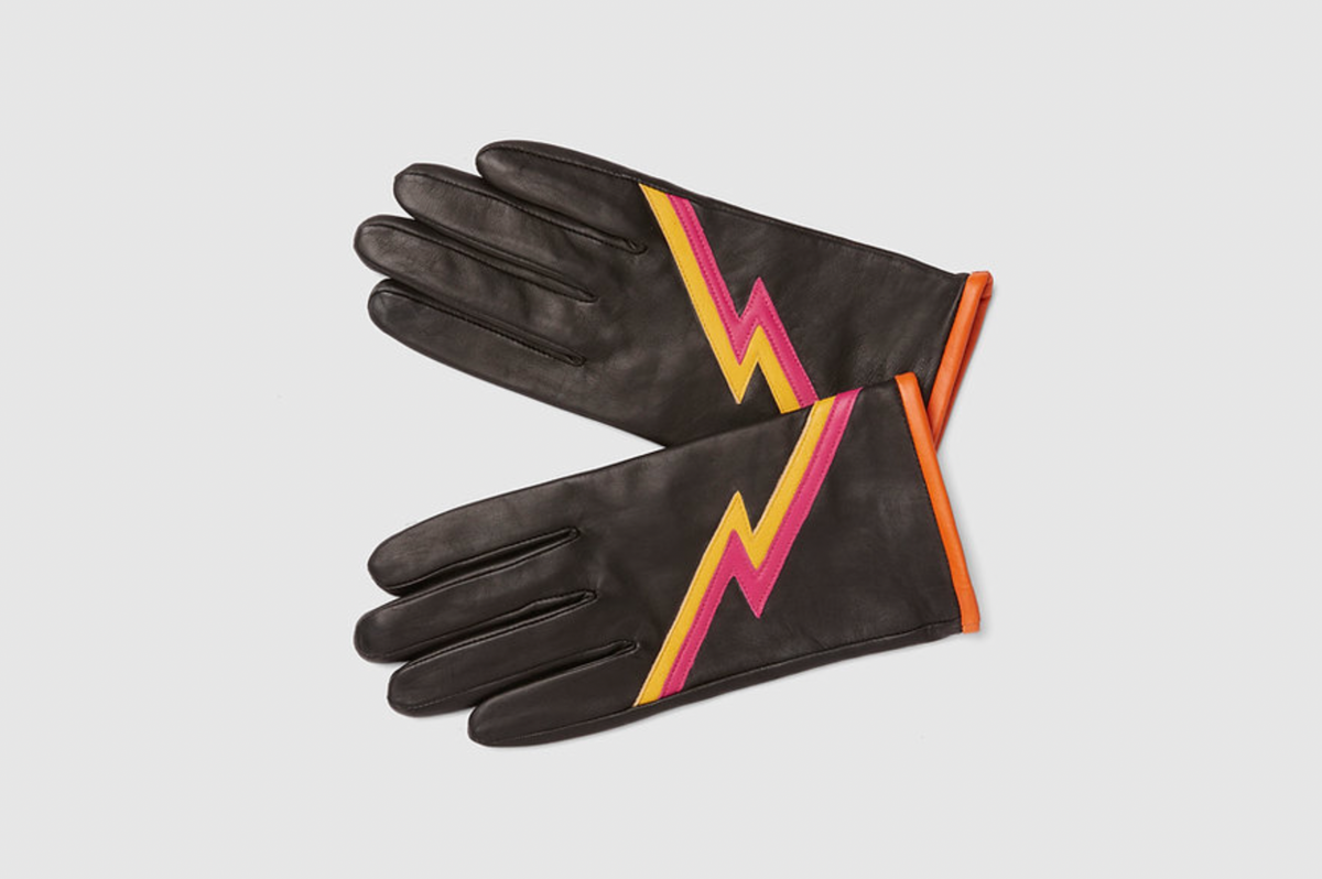 Leather Gloves Black Ziggy
