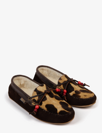Moccasin Tortoiseshell Wool-lined Slipper SALE