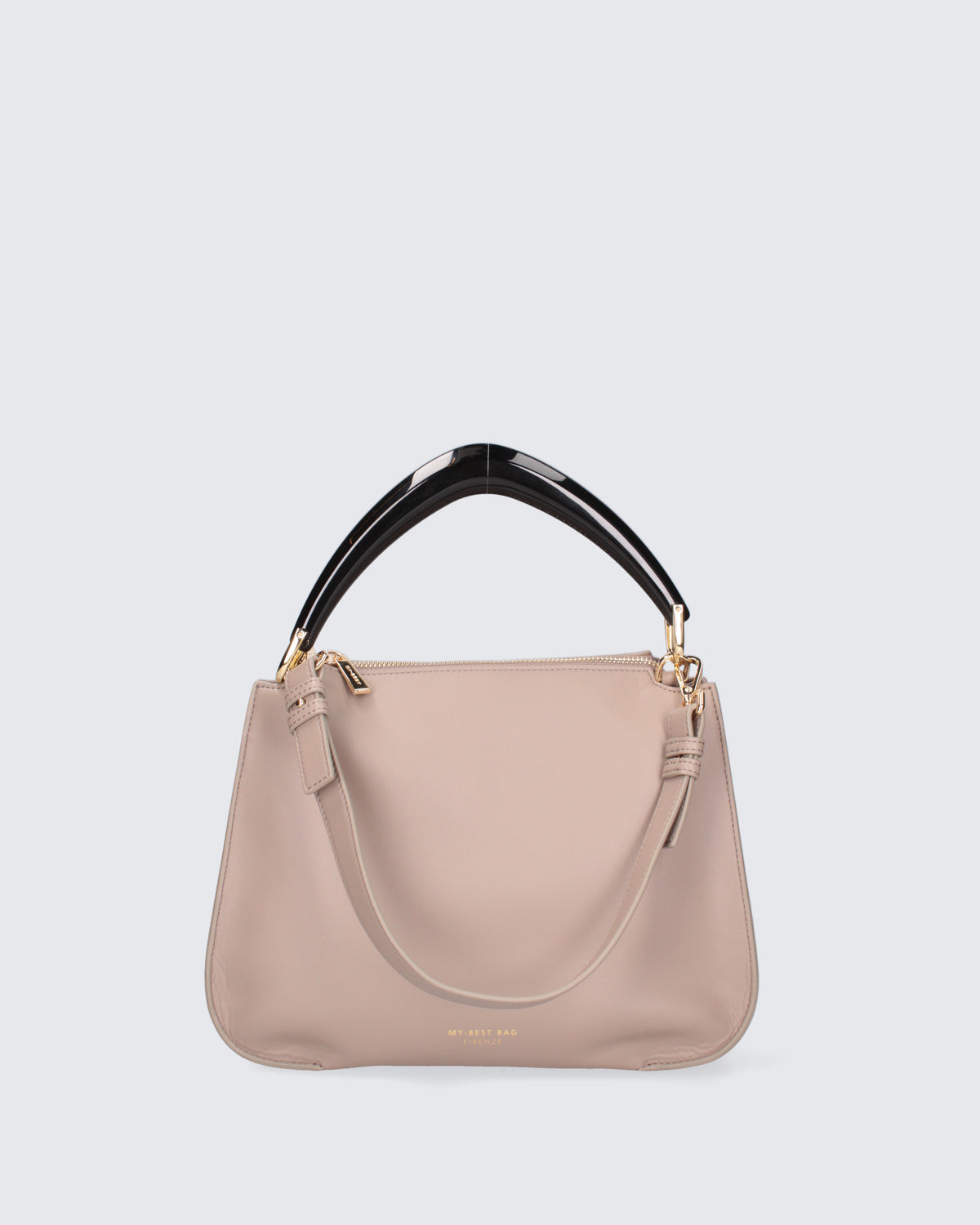 MY-BEST BAG Taupe Leather Handbag