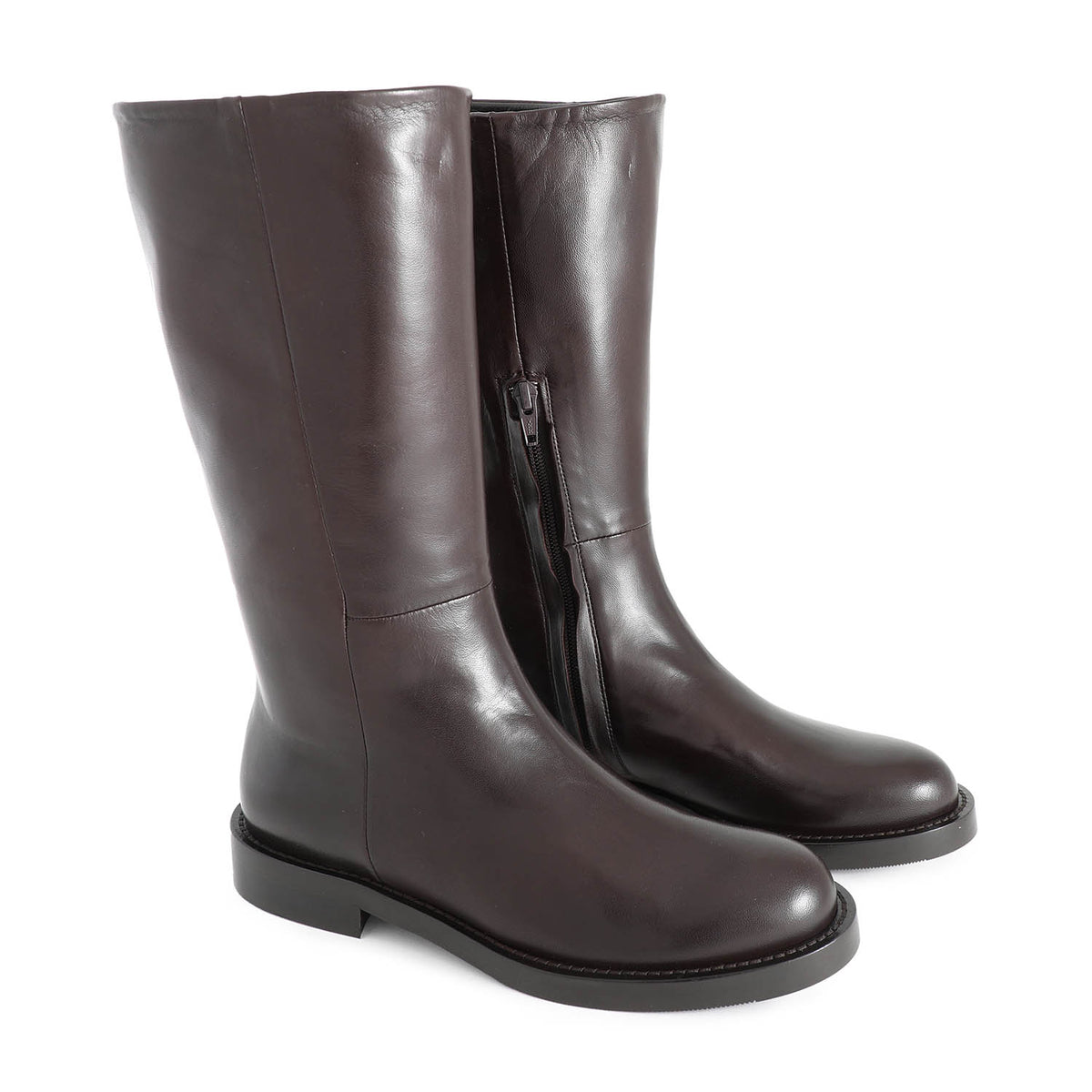 Parris Mid Calf Boot Dark Brown