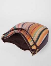 Dusky Swirl Leather Medium Hobo Bag