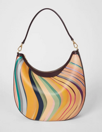 Dusky Swirl Leather Medium Hobo Bag