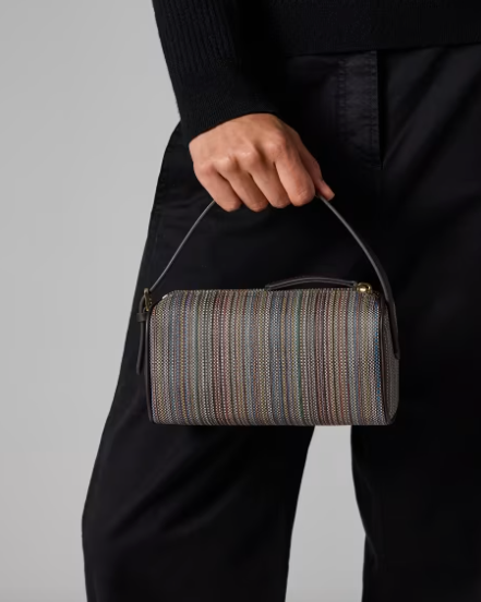 Women's Pochette Signature Stripe