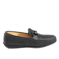 Raffia Loafers Black