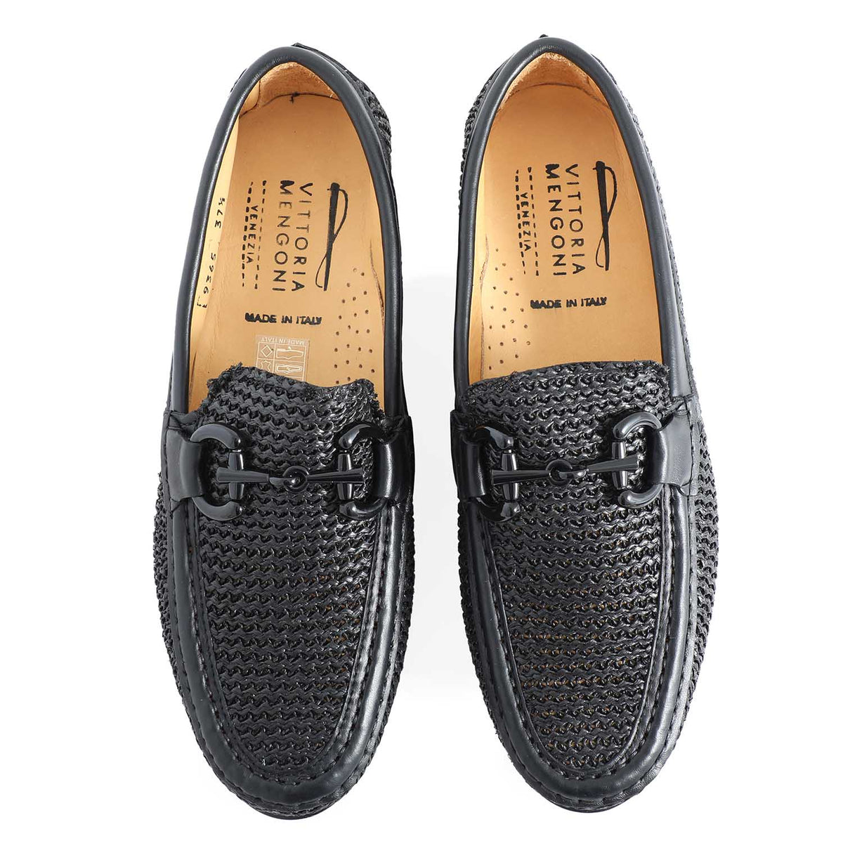 Raffia Loafers Black